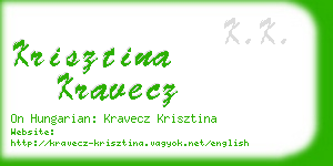 krisztina kravecz business card